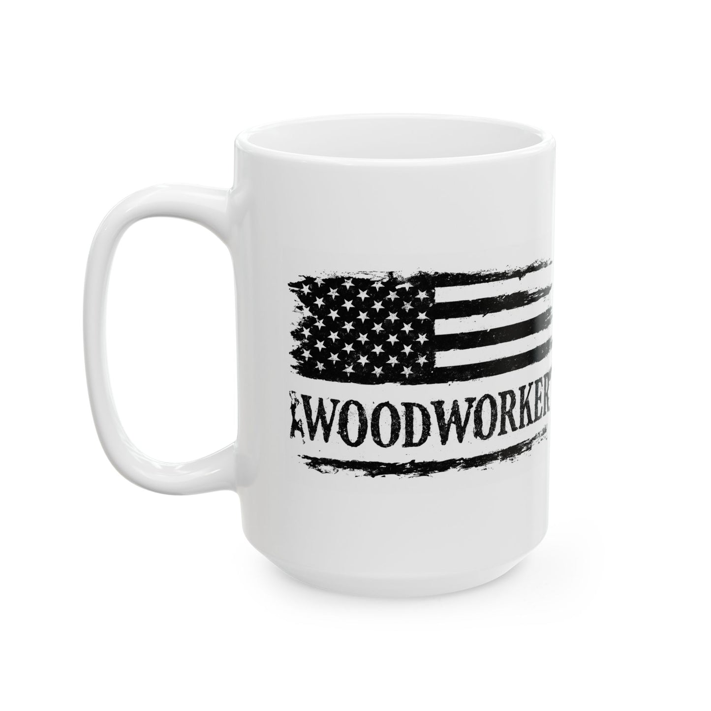 American Flag Woodworker Coffee Mug