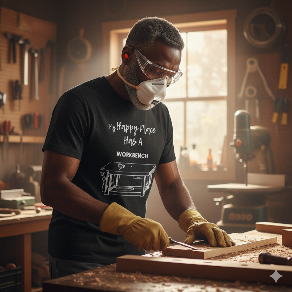 My Happy Place Has A Workbench T-Shirt