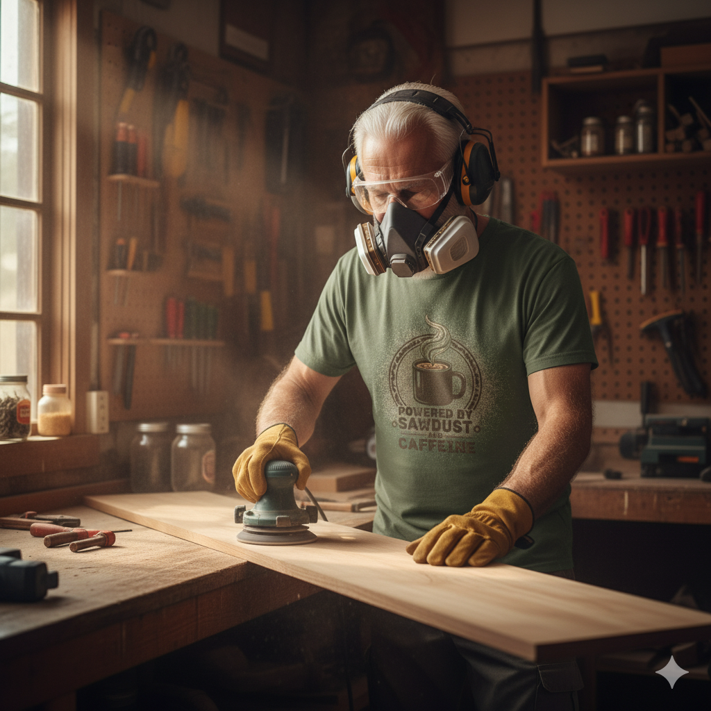 Powered By Sawdust And Caffeine T-Shirt